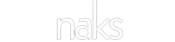 naks lower case white logo